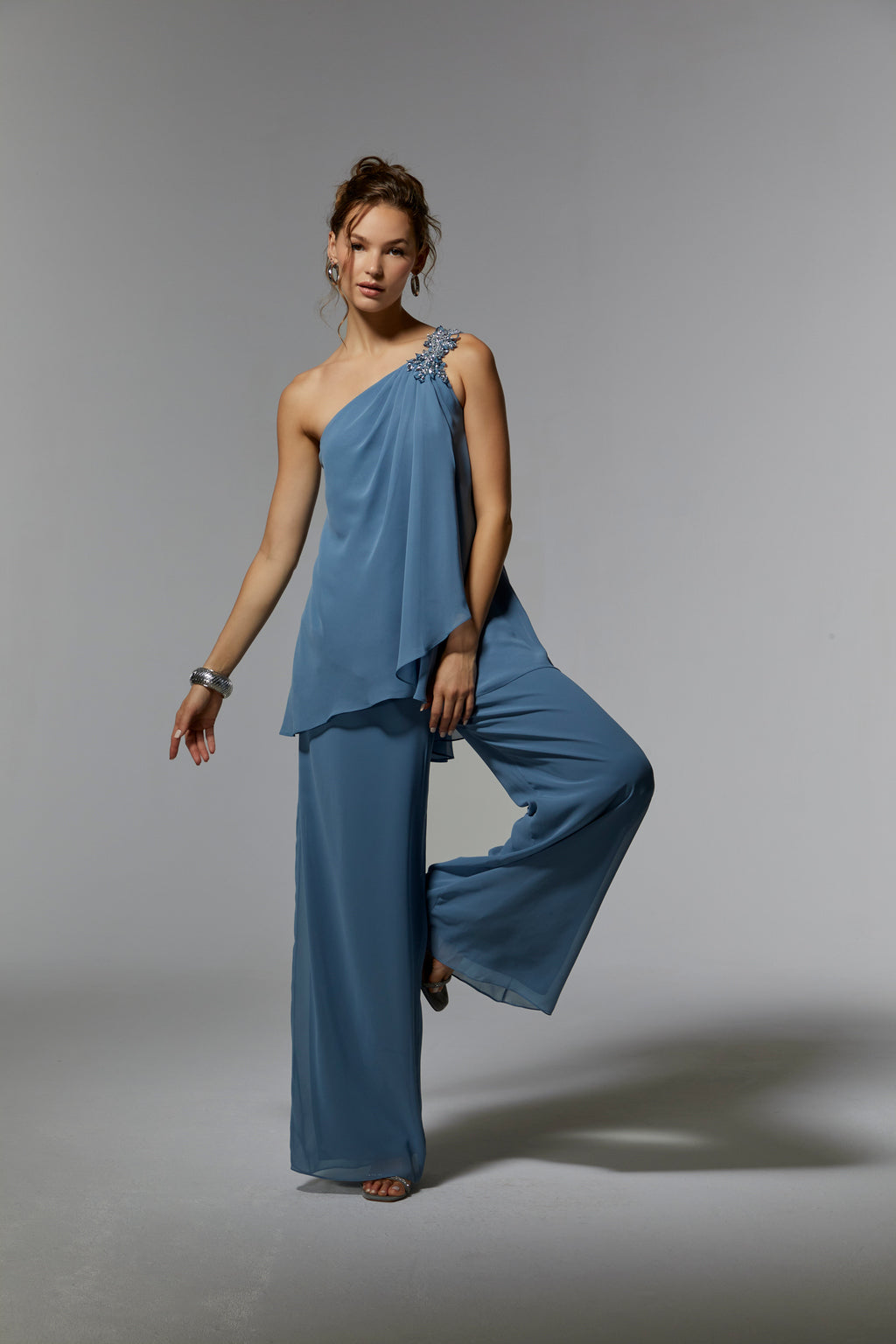 MGNY Madeline Gardner New York 72912 Long Formal Beaded Pant Suit
