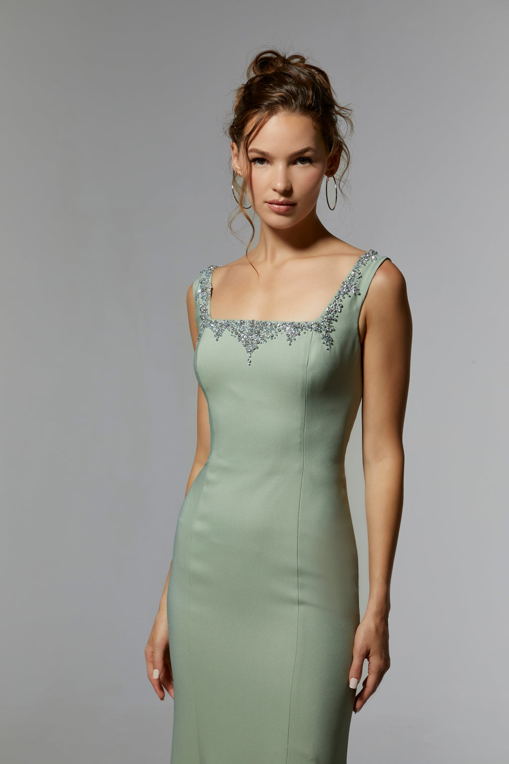 MGNY Madeline Gardner New York 72915 Long Formal Gown with Detachable Cape