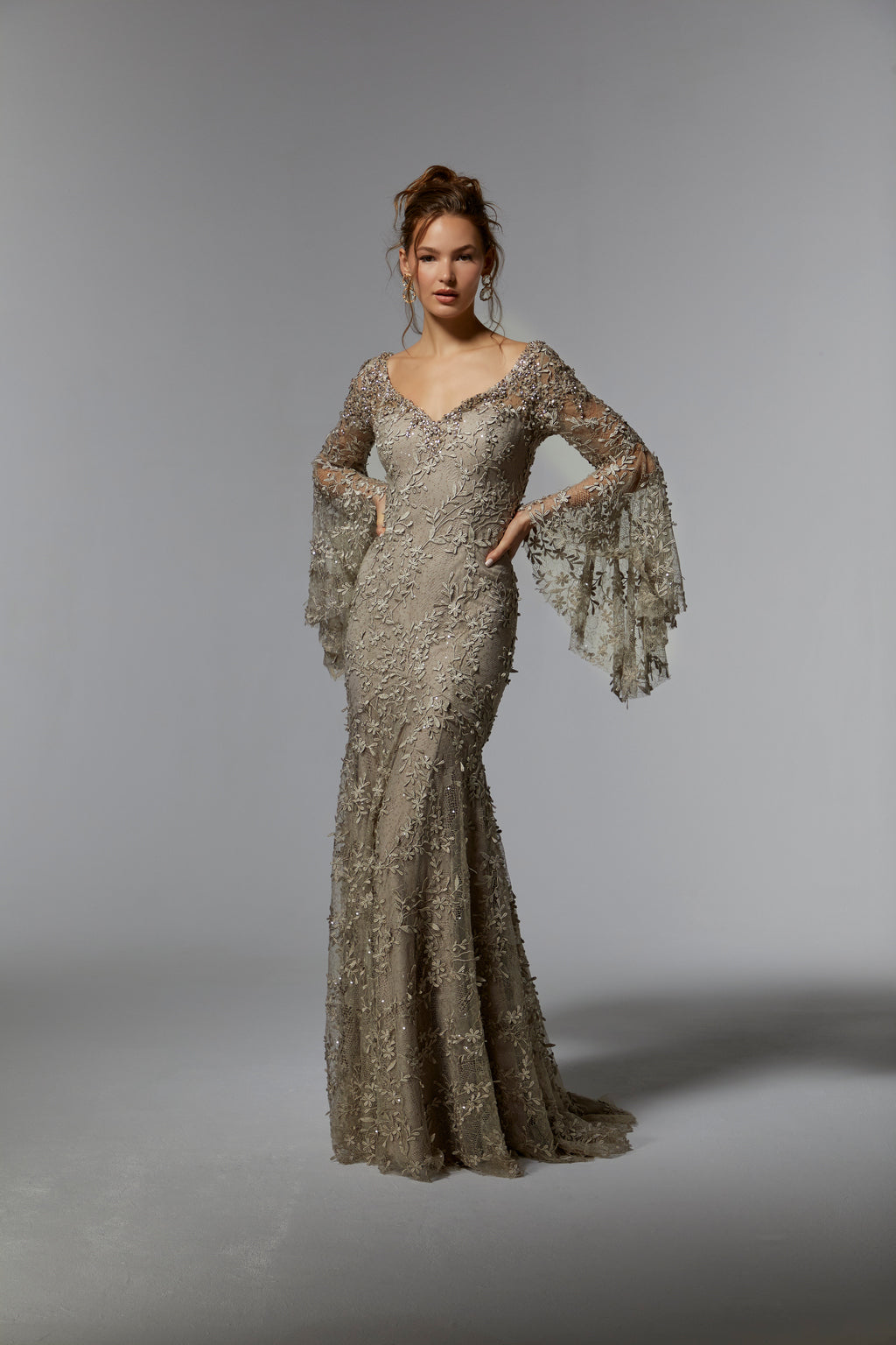 MGNY Madeline Gardner New York 72930 Mother of the Bride Long Sleeve Dress