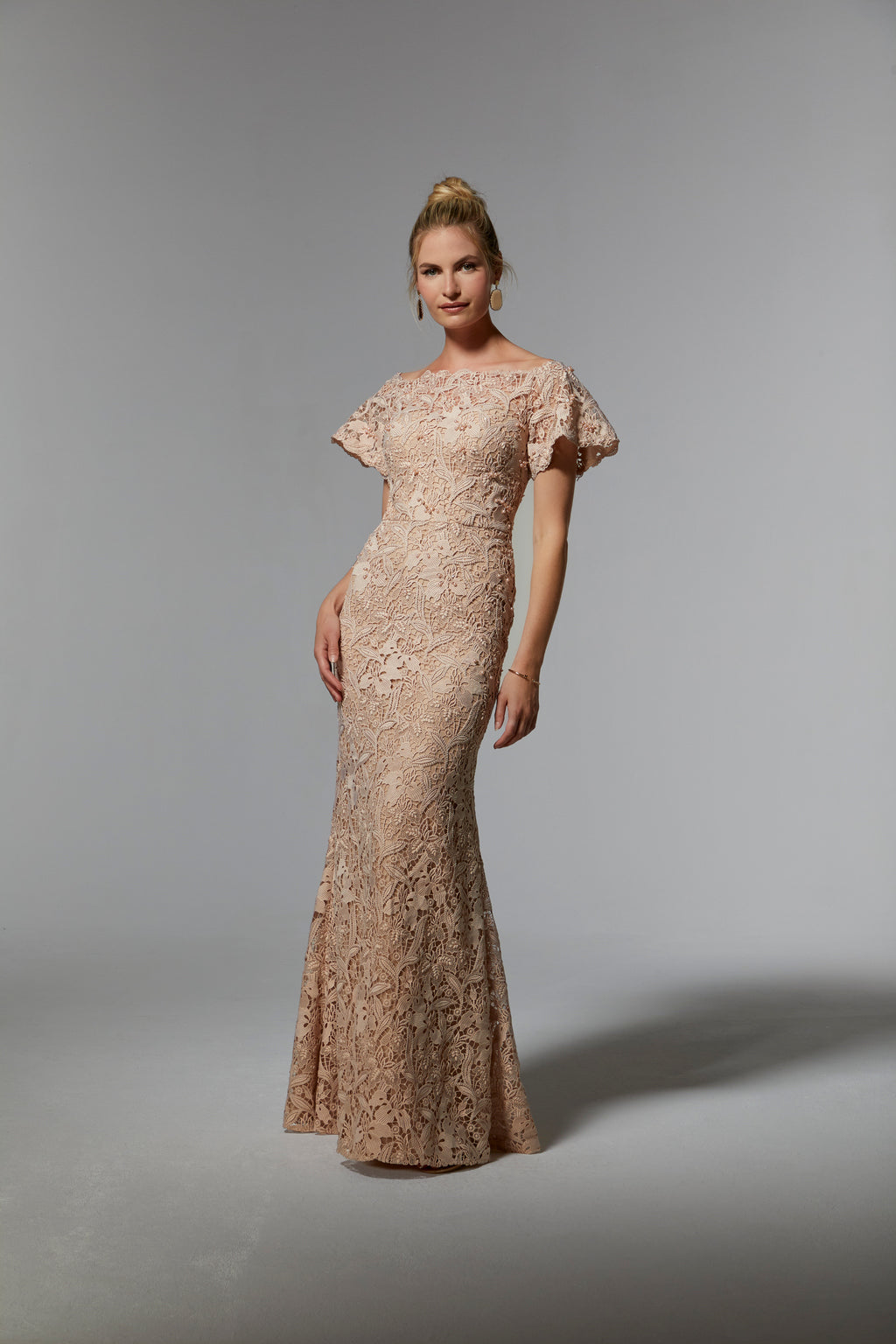 Mother of the Bride Dresses Long Sleeve Formal Evening Mother of the Bride Dress Champagne