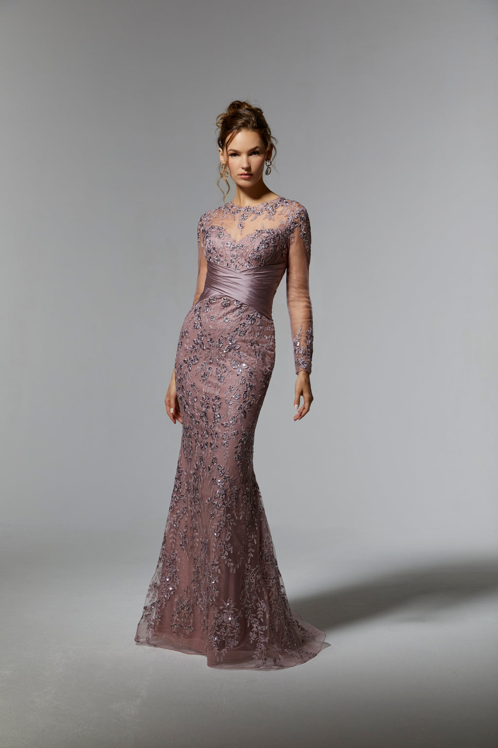 MGNY Madeline Gardner New York 72937 Long Sleeve Formal Mother of the Bride Dress