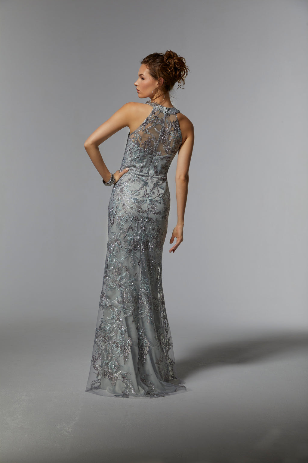 MGNY Madeline Gardner New York 72939 Long Formal Beaded Evening Gown