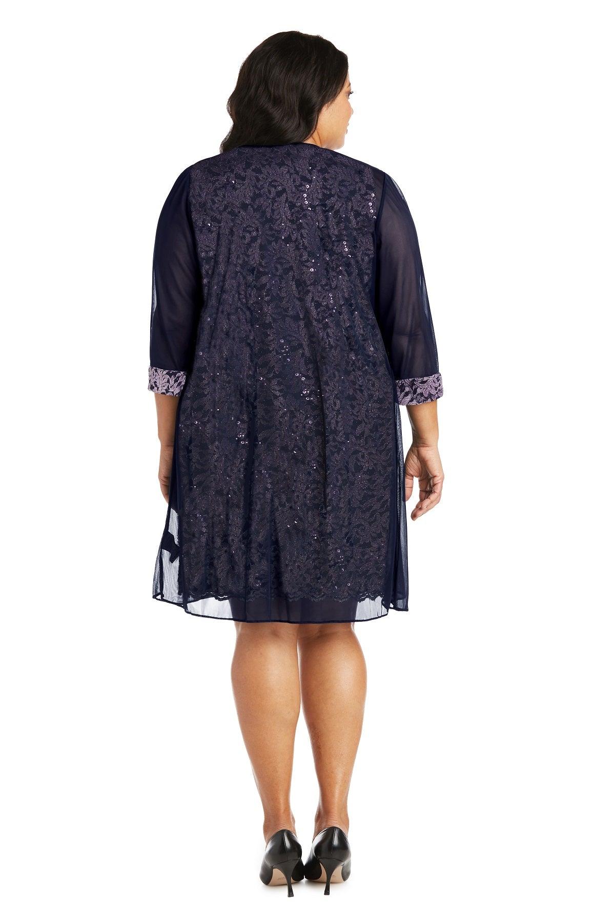 R&M Richards 7312W Plus Size Short Jacket Dress