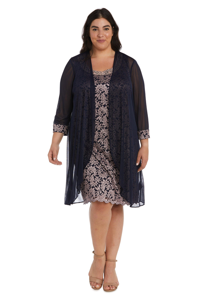 R&M Richards 7312W Plus Size Short Jacket Dress