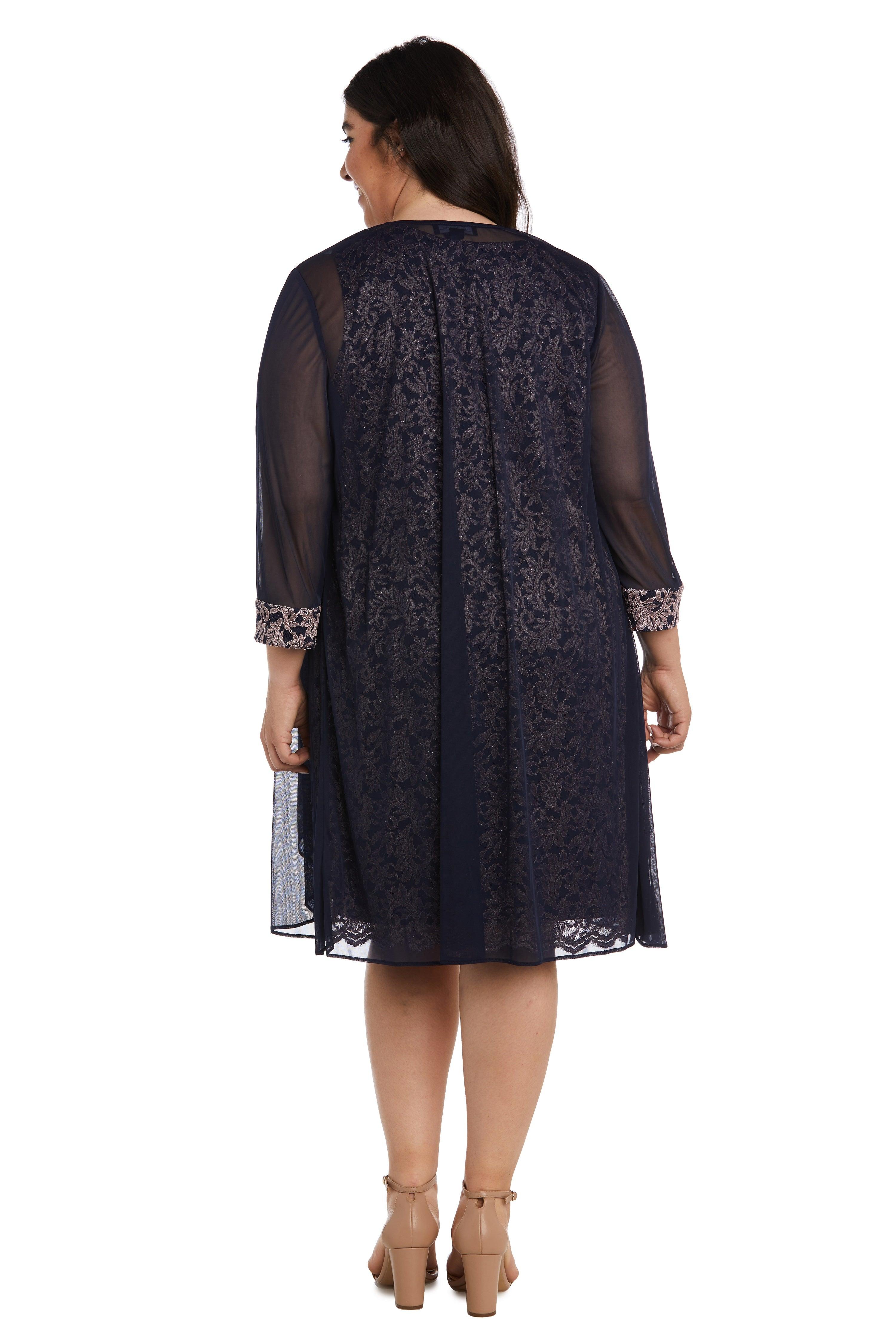 R&M Richards 7312W Plus Size Short Jacket Dress