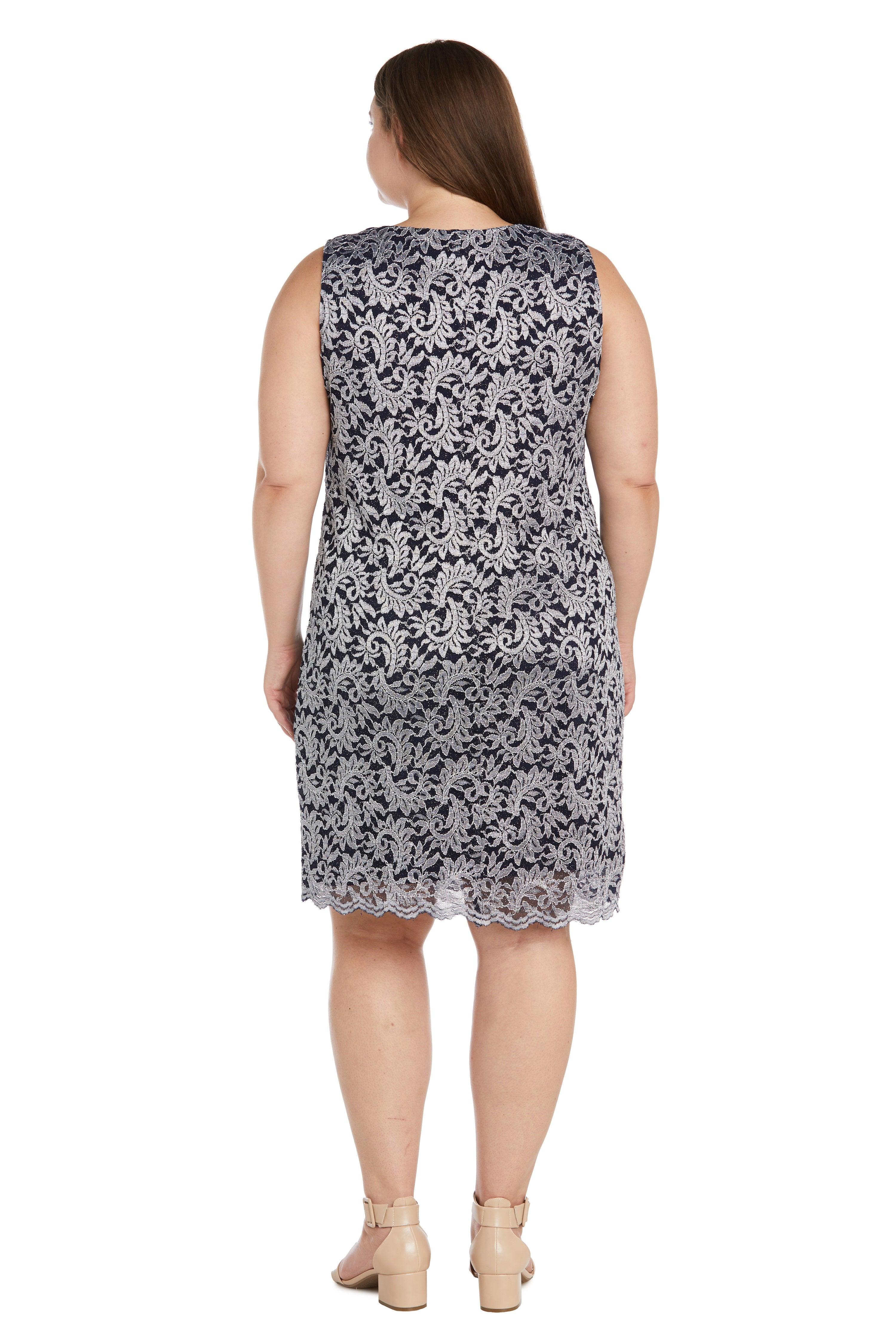 R&M Richards 7312W Plus Size Short Jacket Dress