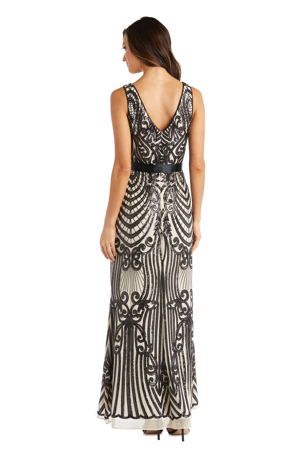 Seafoam R&M Richards 7380 Long Sequin Formal Evening Dress for 159.0