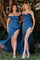 Prom Dresses Fitted Long Sexy Corset Prom Dress French Navy