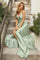 Long Prom Dress Sexy Slit Sage