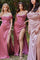 Prom Dresses Plus Size Long Off Shoulder Evening Gown Mauve Rose