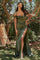 Prom Dresses Plus Size Long Off Shoulder Evening Gown Olive
