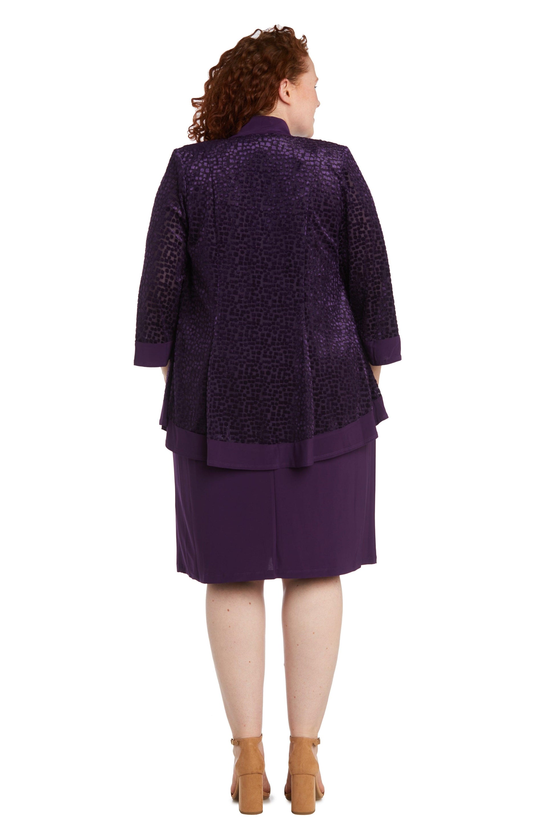 R&M Richards 7597W Short Plus Size Jacket Dress