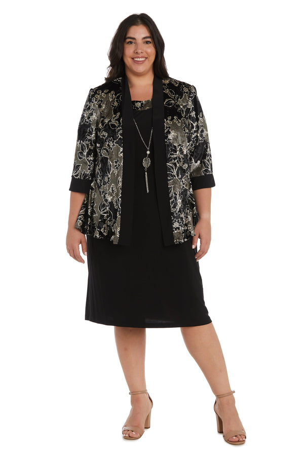 Short Plus Size Jacket Dress Short R&M Richards 7688W