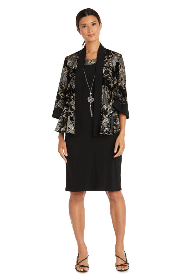 Short Two Piece Jacket Dress Dress R&M Richards 7688