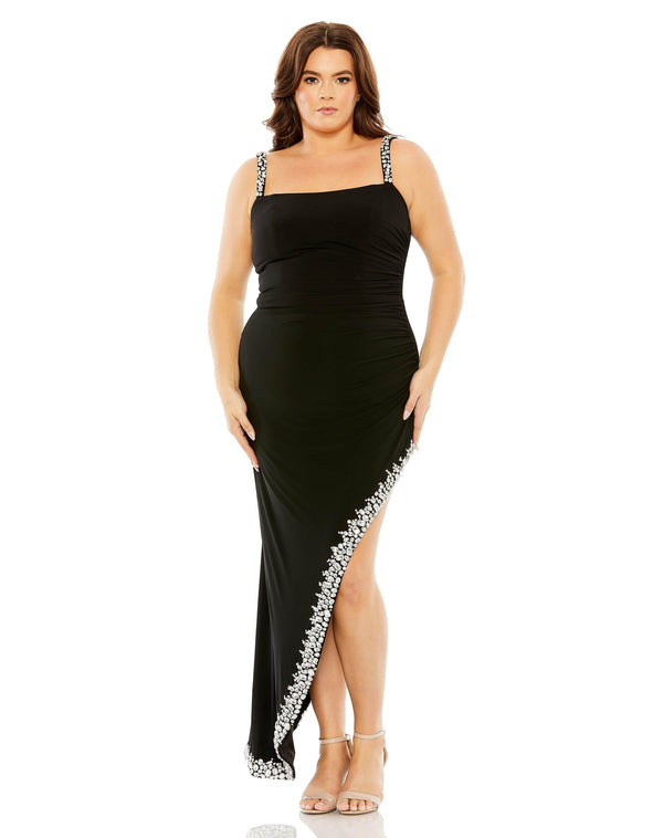 Fabulouss Plus Size High Low Dress High Low Detail Mac Duggal 76994