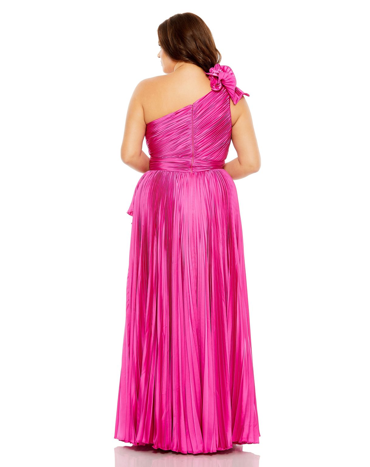 Mac Duggal 77003 Plus Size Long Formal Pleated Dress