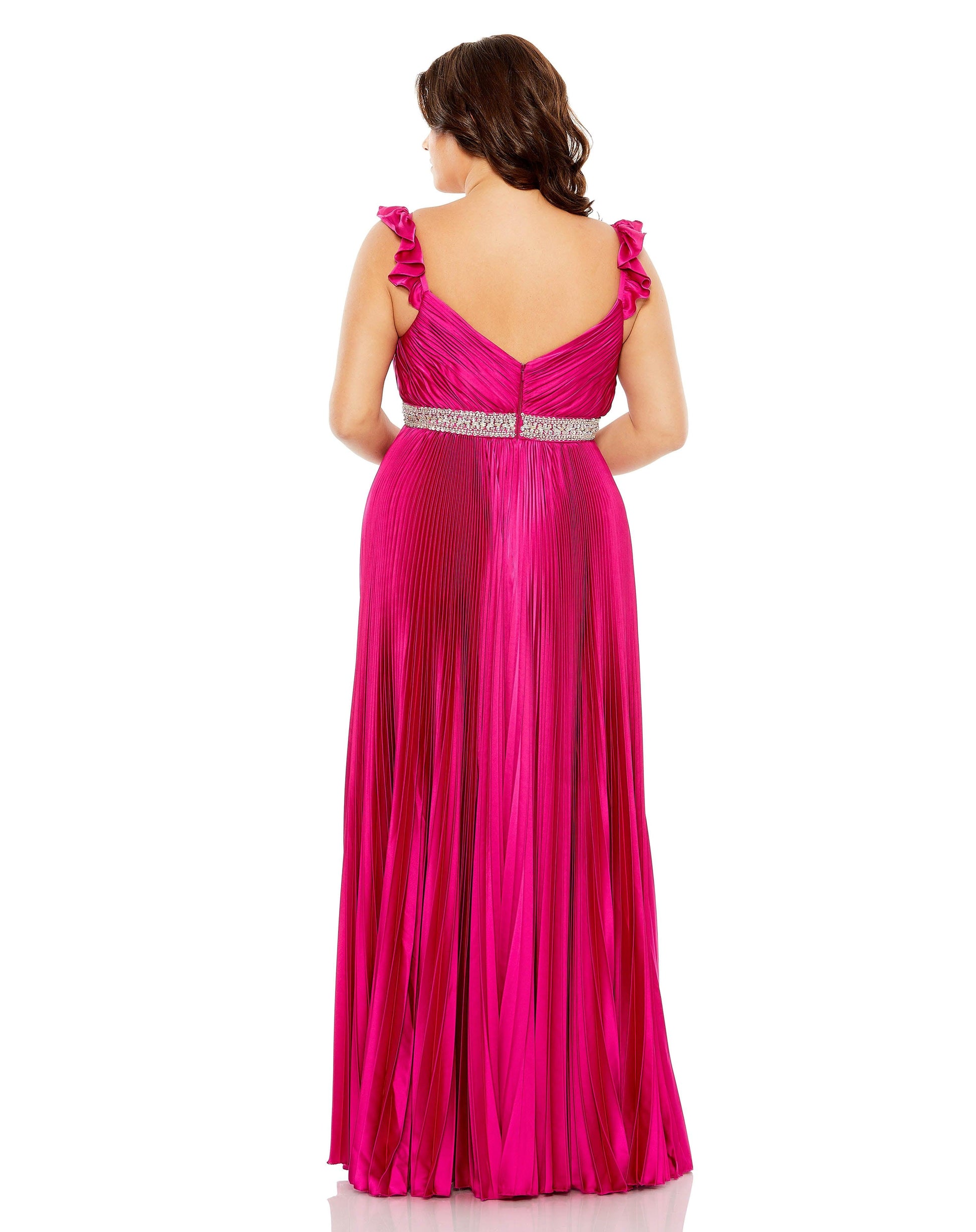 Mac Duggal 77004 Fabulouss Plus Size Long Satin Formal Dress