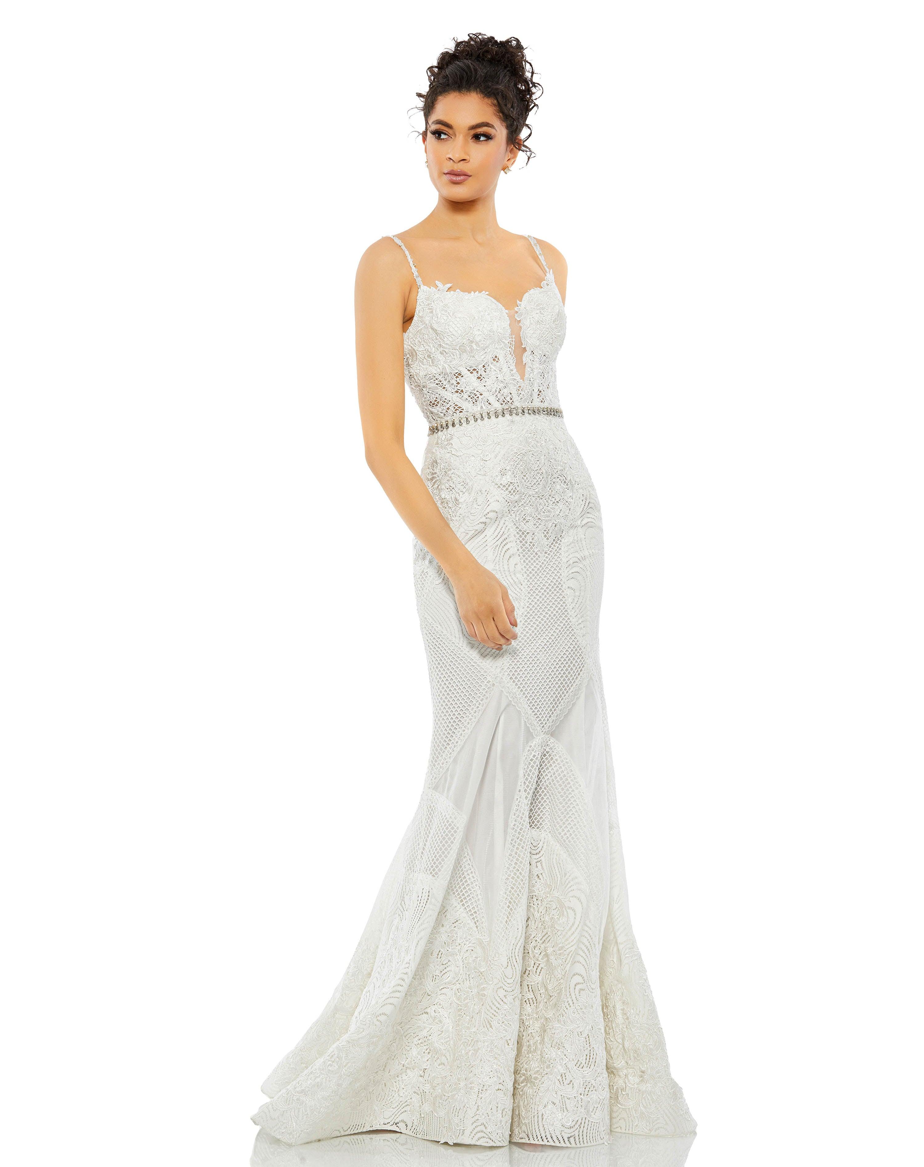 Mac Duggal 79082 Prom Long Mermaid Lace Gown
