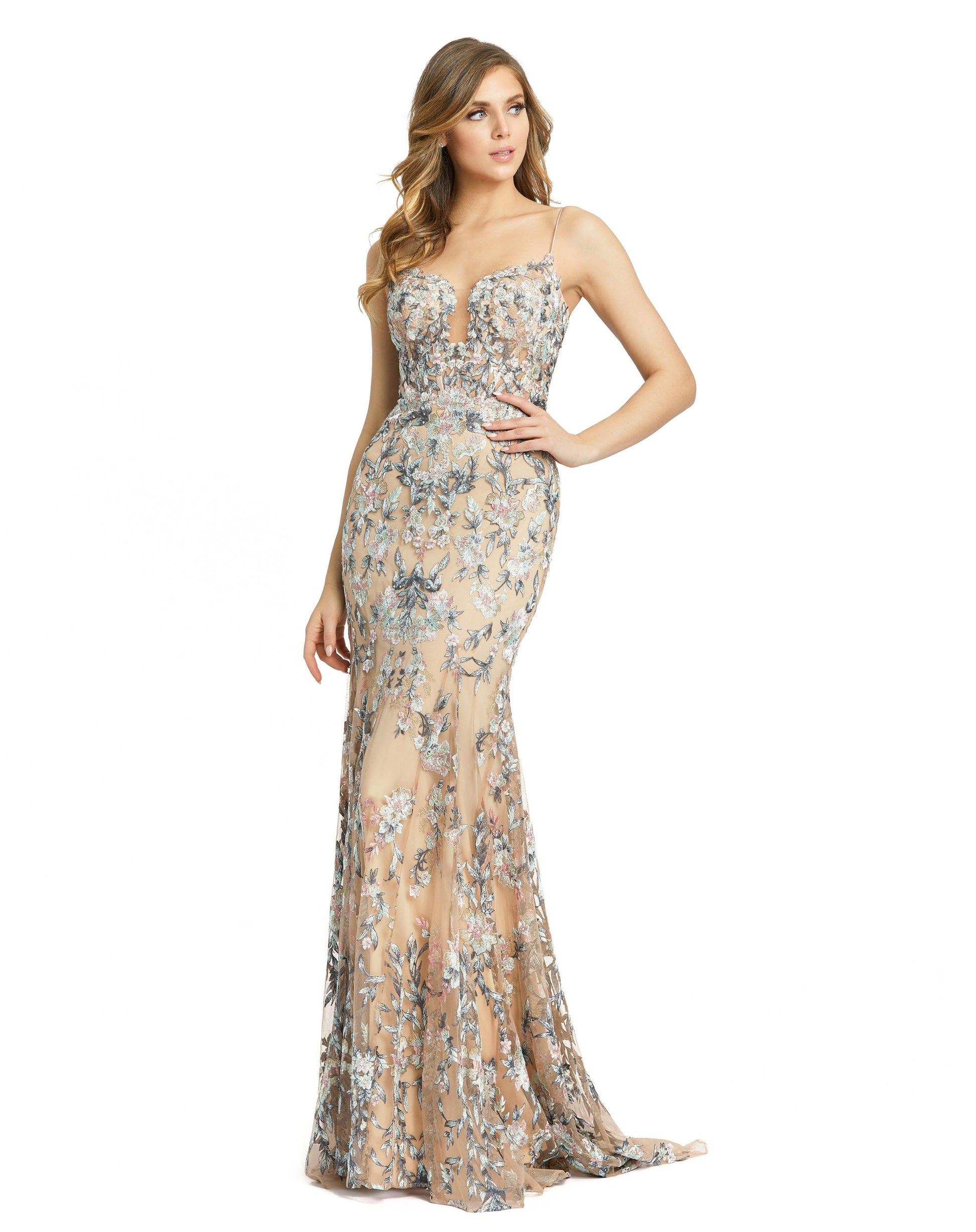 Mac Duggal 79313 Prom Long Spaghetti Strap Formal Dress