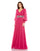 Formal Dresses Long Sleeve Formal Beaded Chiffon Dress Cranberry