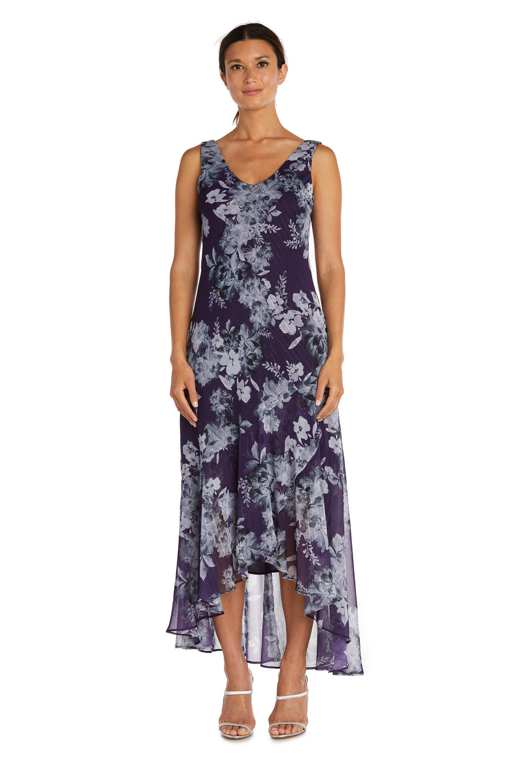 R&M Richards 7973 High Low Floral Mother of the Bride Jacket Dress