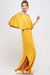 Formal Dresses Long Off Shoulder Side Slit Maxi Dress Mustard