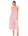 Formal Dresses Sleeveless Floral Tea Length Formal Dress Pink Multi 