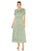 Formal Dresses Short Sleeve Tea Length Formal Dress Sage Multi