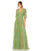 Formal Dresses Long Formal Short Sleeve Gown Moss Green
