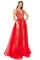 Cinderella Couture CC8029J Sleeveless Embellish Prom Dress Red
