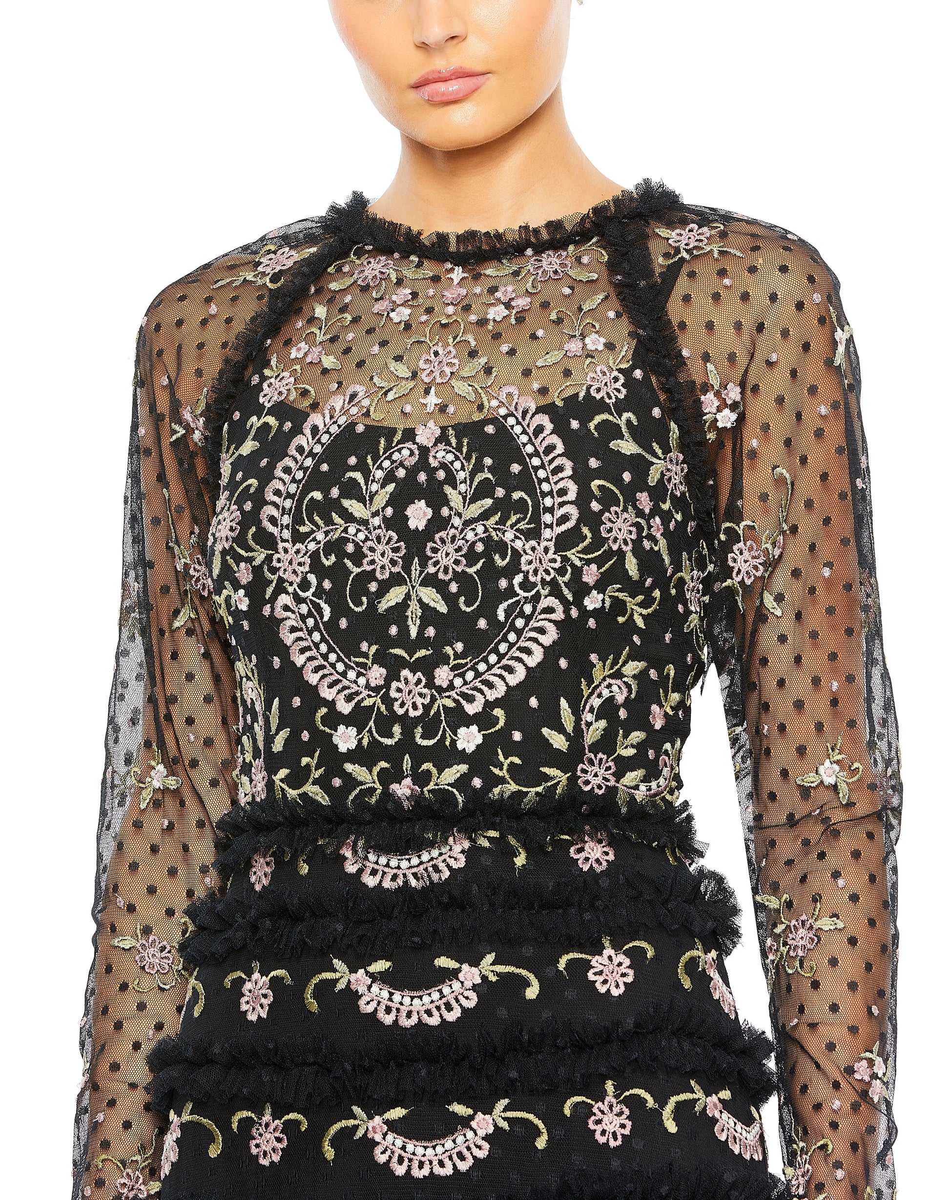 Mac Duggal 8030 Long Sleeve Formal Evening Dress
