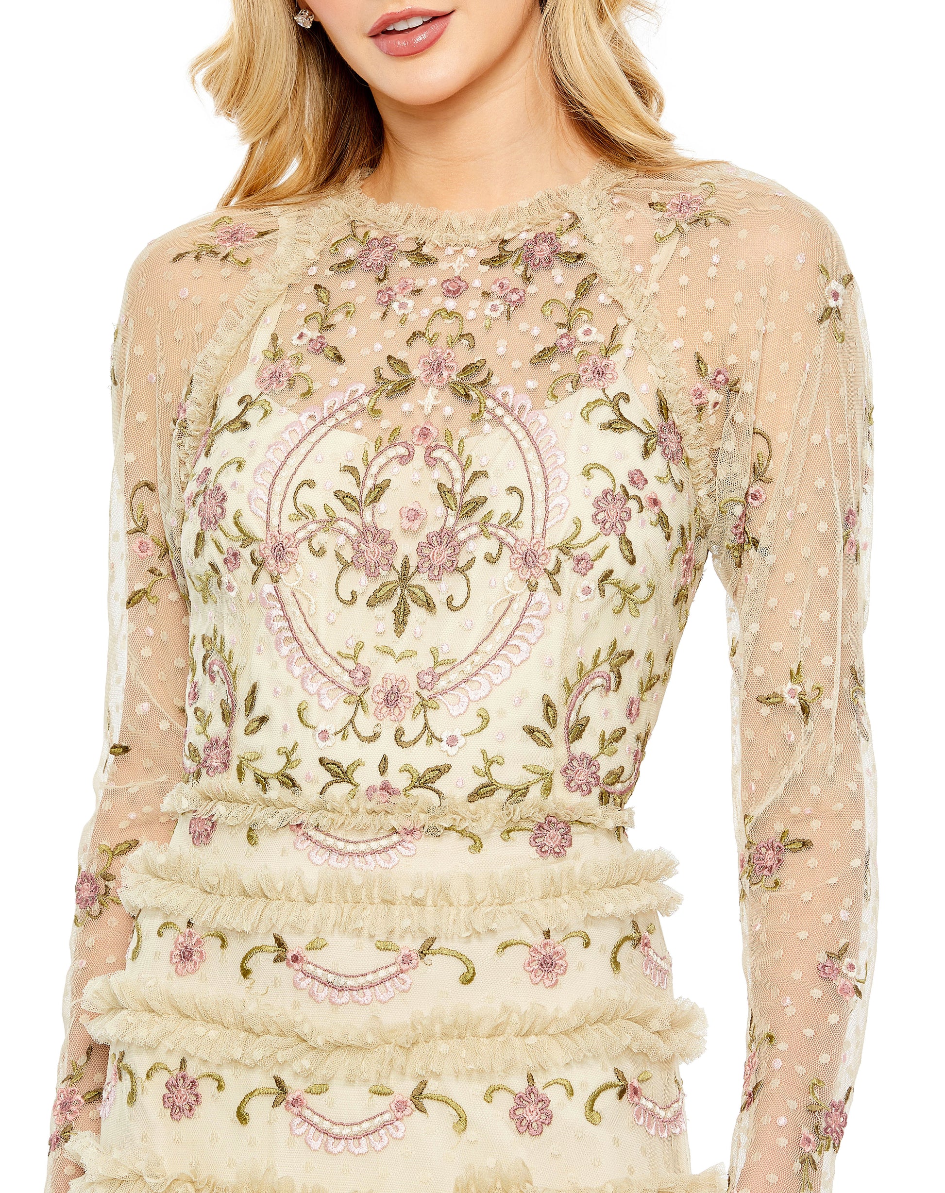 Mac Duggal 8030 Long Sleeve Formal Evening Dress