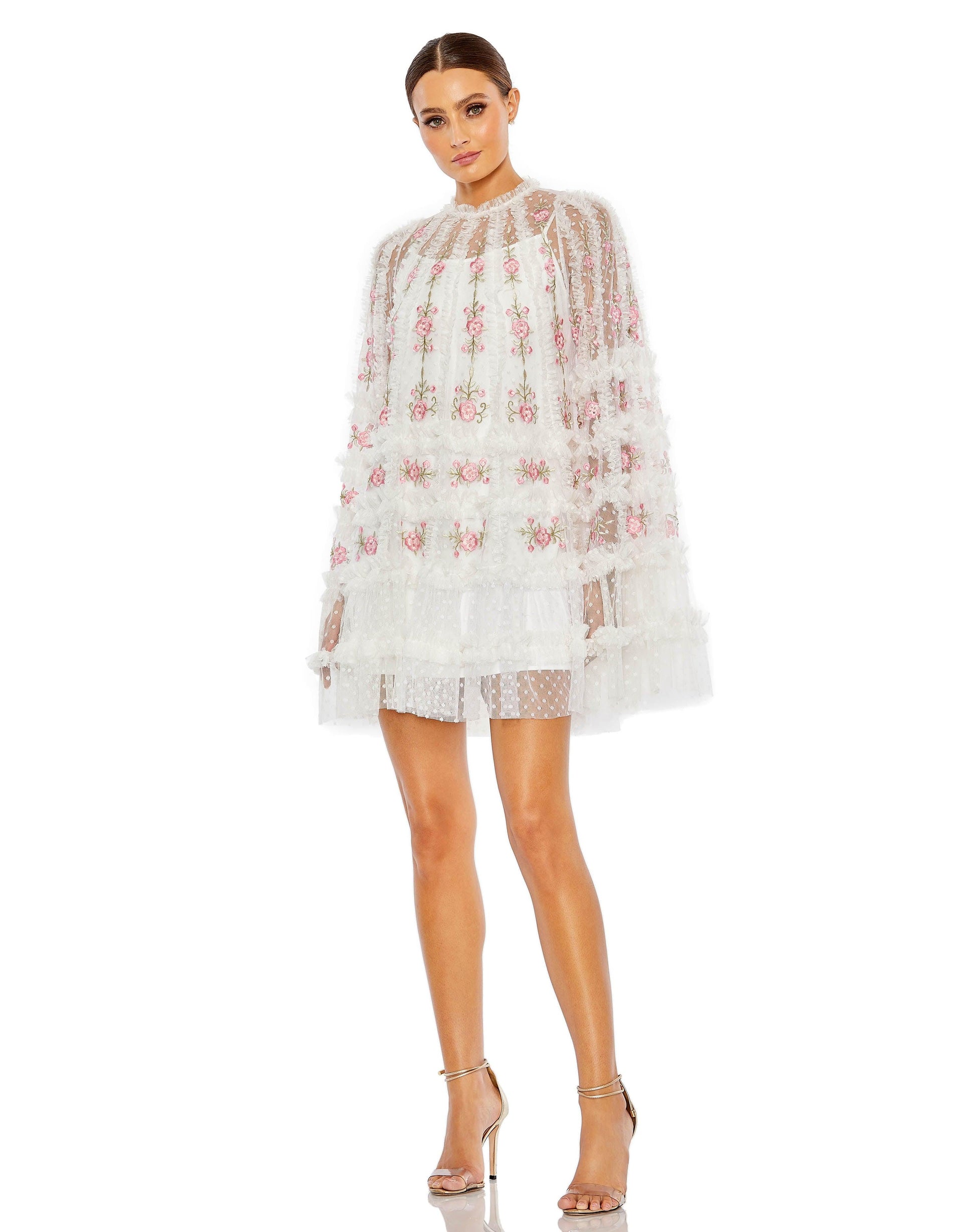 Mac Duggal 8031 White Multi 8 Sale