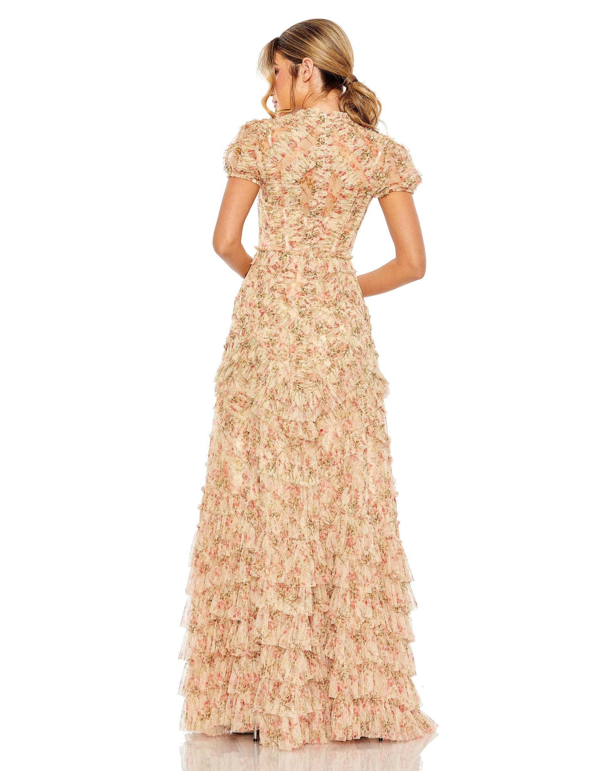 Mac Duggal 8045 Long Formal Floral Print Dress