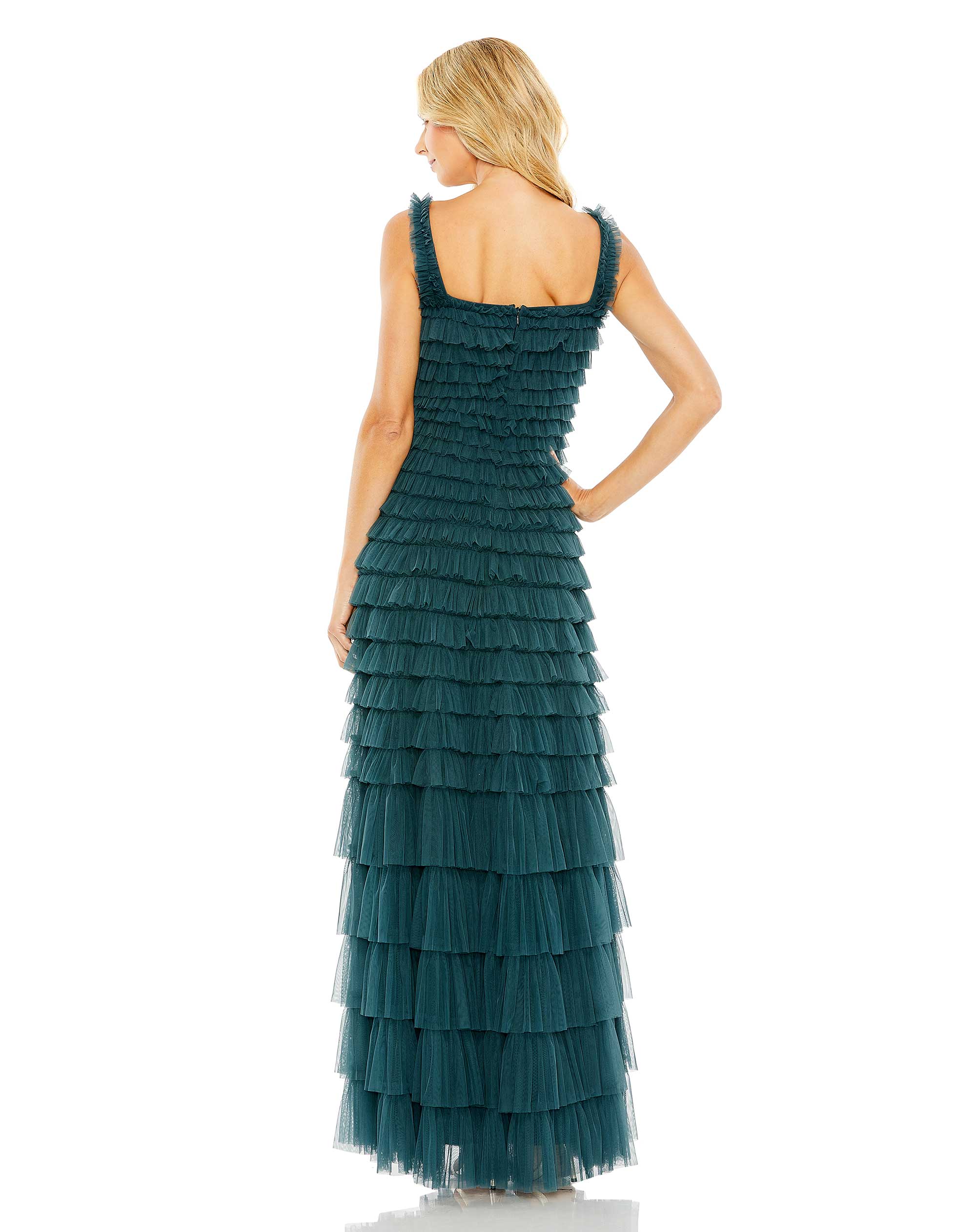 Long Ruffle Layered Tea Length Dress Ruffle Layered Tea Length Mac Dug –  The Dress Outlet