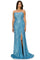 Cinderella Couture CC8052J Strapless Glitter Formal Dress Blue