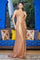 Cinderella Couture CC8054J Spaghetti Strap Glitter Formal Slit Dress Sienna
