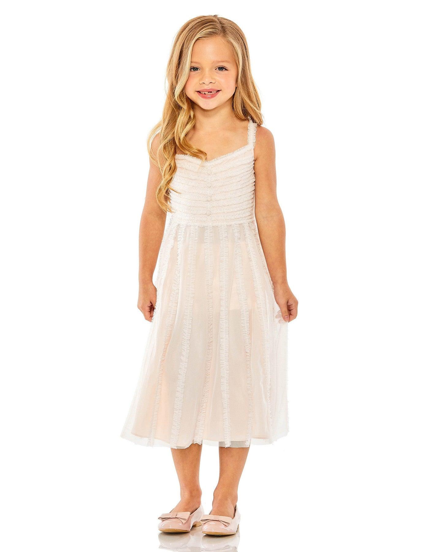 Mac Duggal 8066 A Line Sleeveless Flower Girl Chiffon Dress