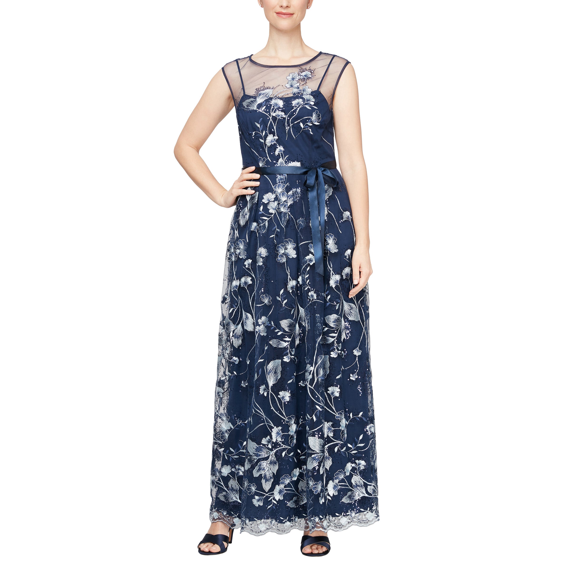 Alex Evenings 81171482 Long Sleeveless Embroidered Formal Dress The Dress Outlet Alex Evenings 81171482 Long Sleeveless Embroidered Formal Dress The Dress Outlet