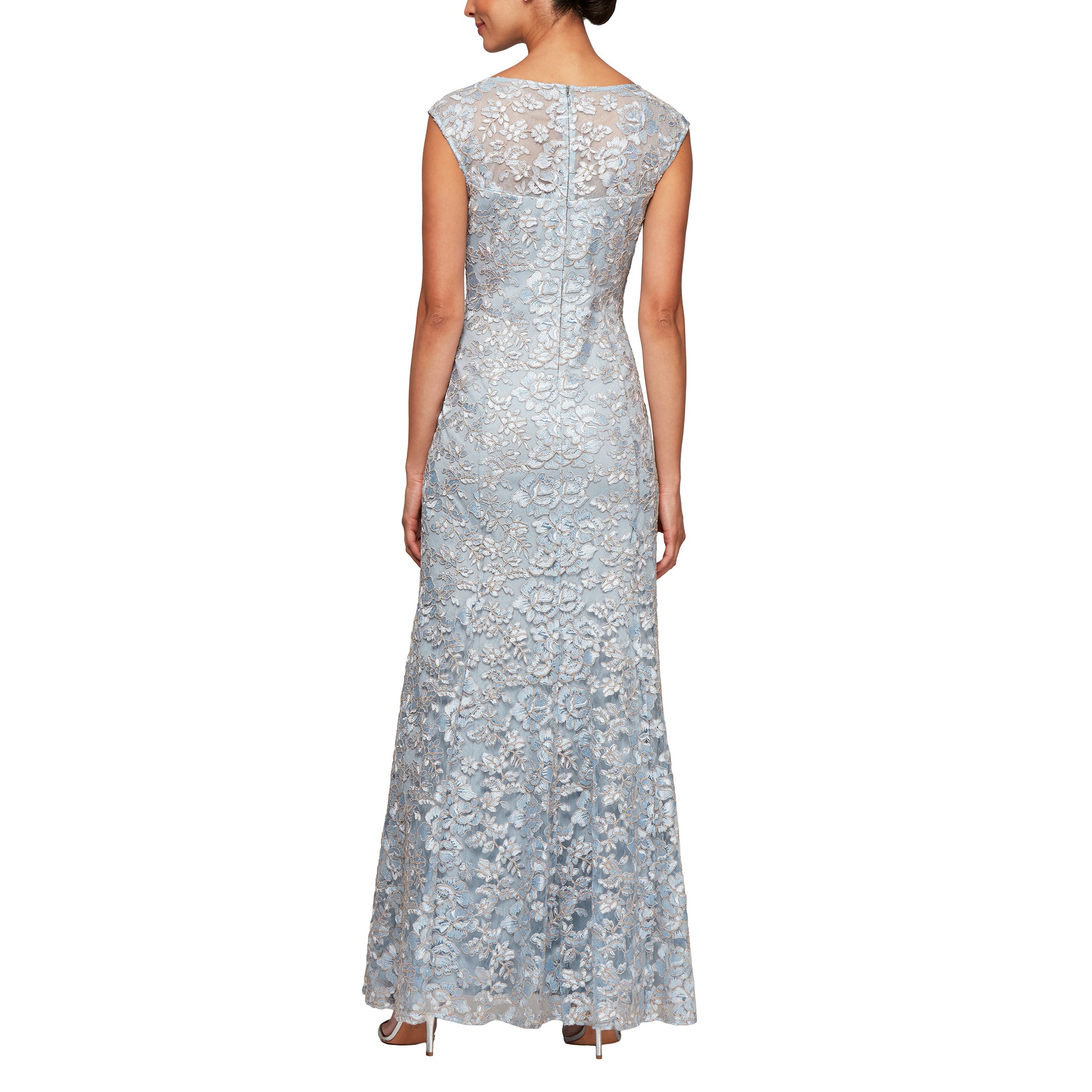 Light Blue Alex Evenings 8117912 Long Mother of the Bride Formal Dress