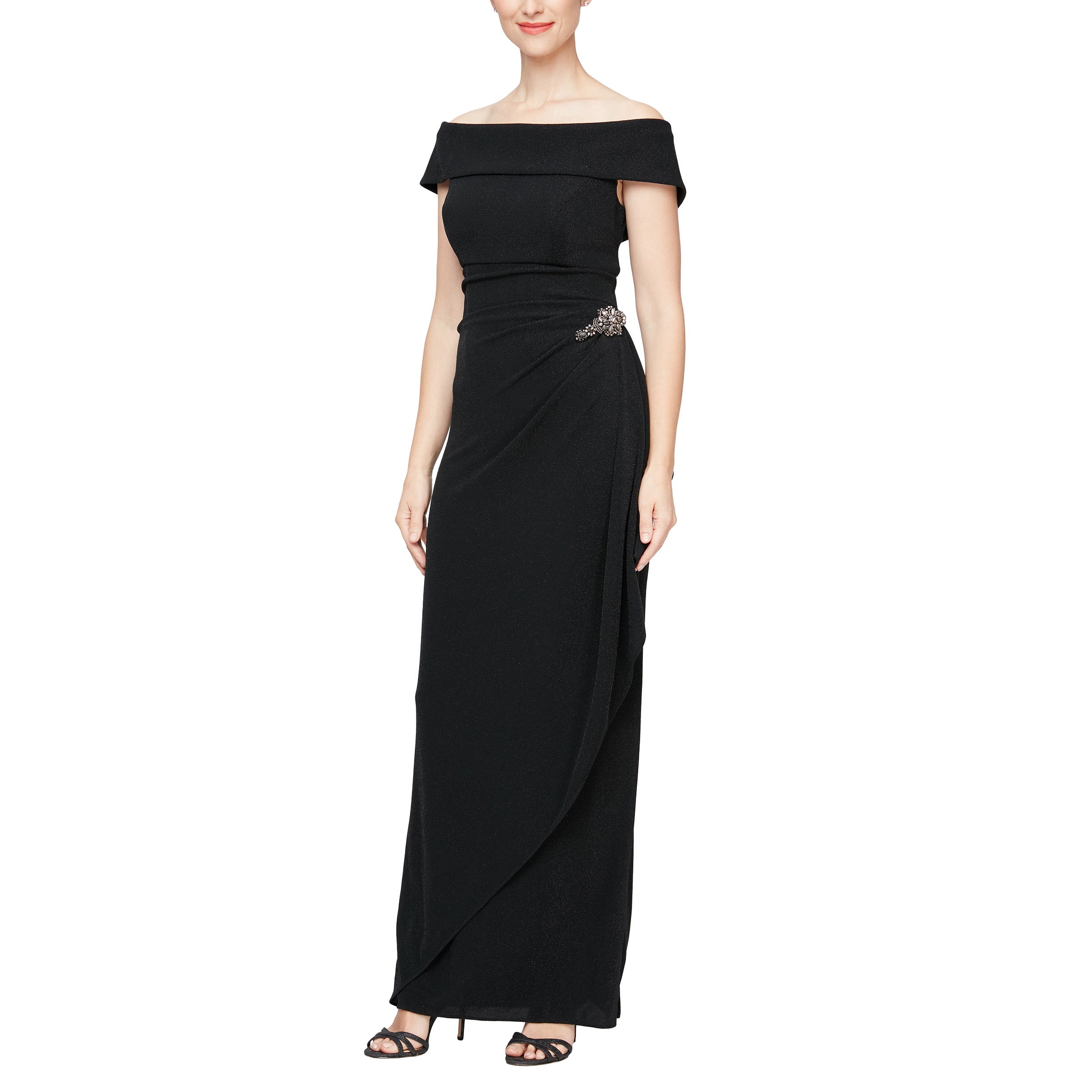 off the shoulder foldover dress ASOS Design - Fold Over Off The Shoulder Maxi Dress - Women - Polyester/Viscose/Elastane - XS
