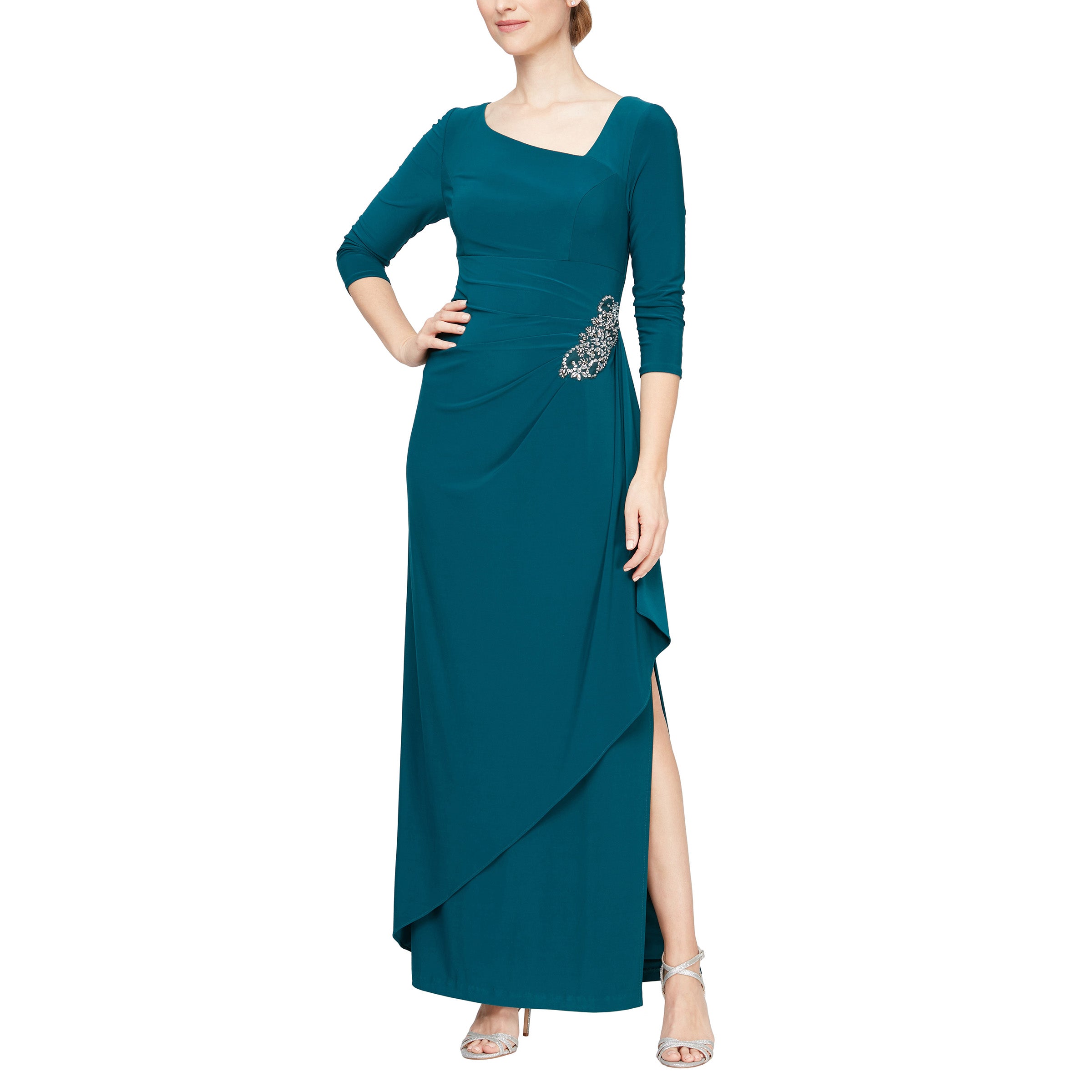 Alex Evenings 81351645 Long Formal 3/4 Sleeve Dress The Dress Outlet Alex Evenings 81351645 Long Formal 3/4 Sleeve Dress The Dress Outlet