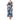 Formal Dresses Printed Tea Length Dress Navy Multi