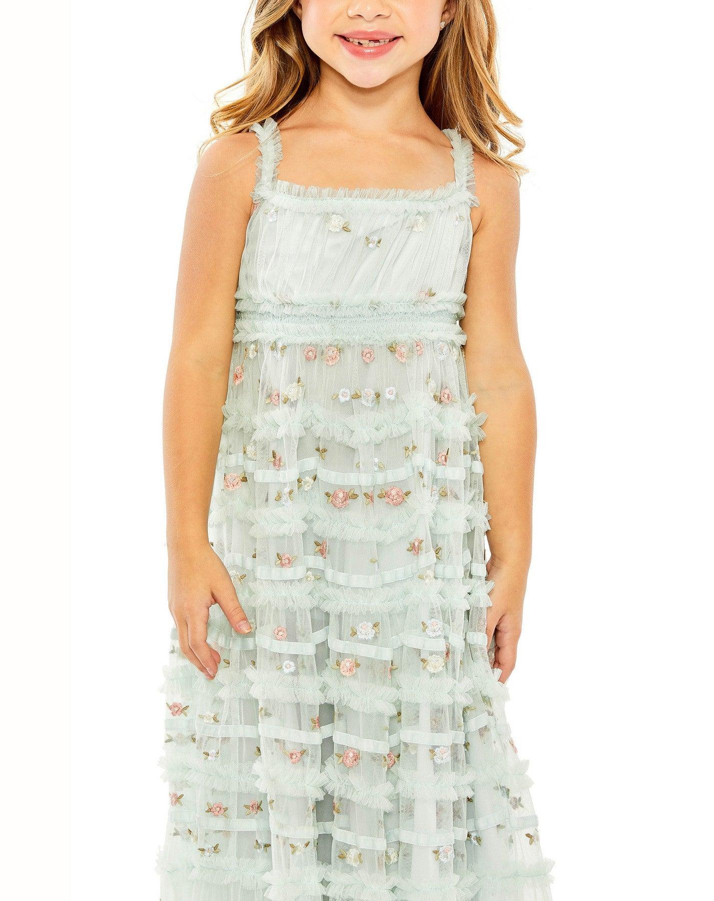 Mac Duggal 8217 Long Chiffon Flower Girl Dress