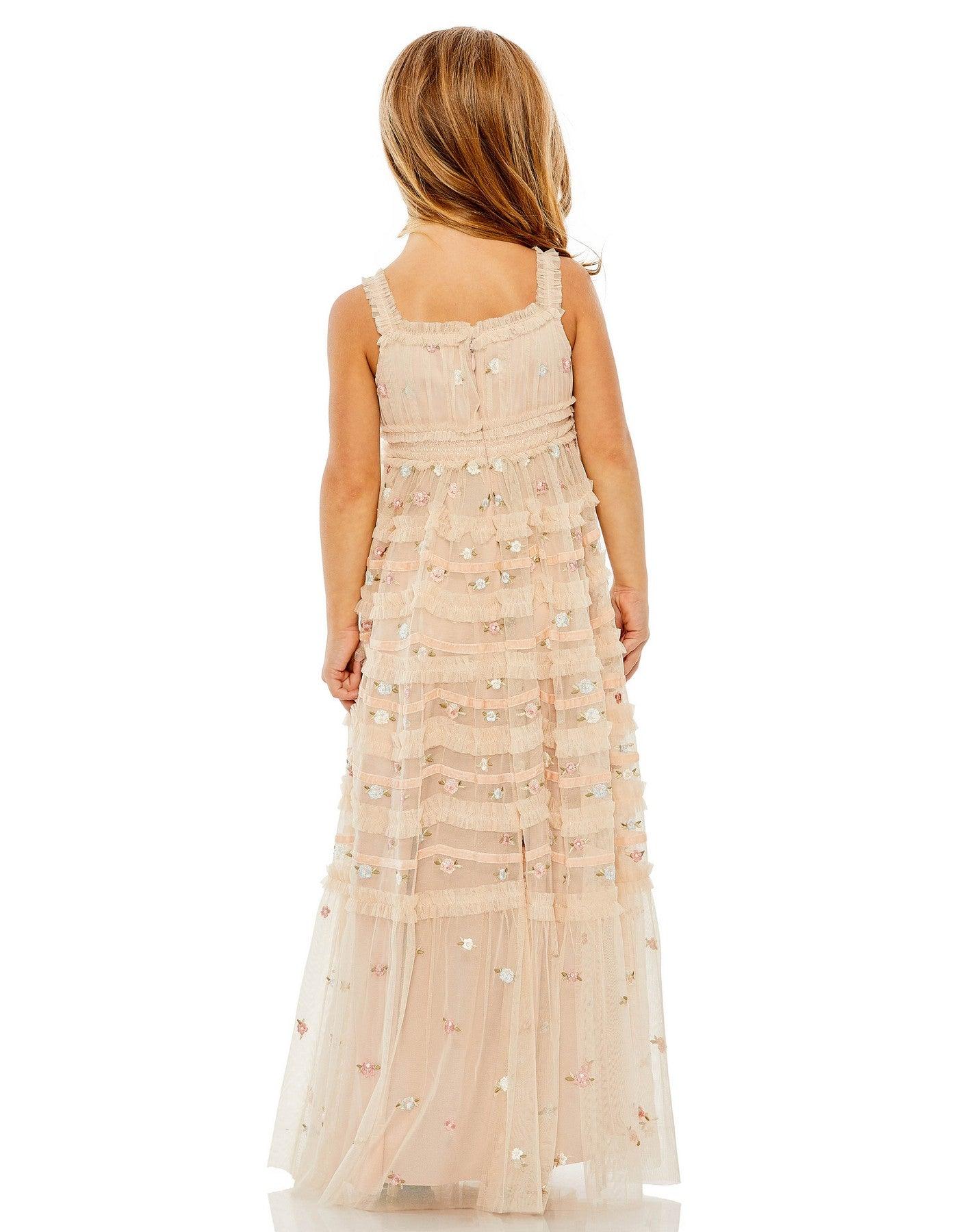 Mac Duggal 8217 Long Chiffon Flower Girl Dress