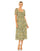 Cocktail Dresses Micro Ruffle Cocktail Tea Length Dress Gold Multi
