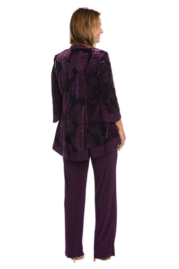 Taupe/Black R&M Richards 9017P Formal Petite Pant Suit for $91.99