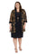 Plus Size Dresses Short Plus Size Printed Jacket Mother of the Bride Dress Navy/Gold