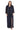 Plus Size Dresses Long Plus Size Crinkled Jacket Dress Navy/Silver