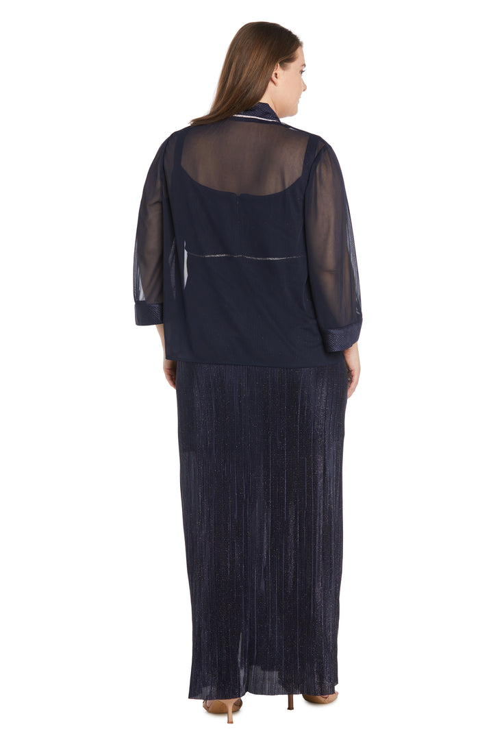 R&M Richards 9048W Long Plus Size Formal Jacket Dress